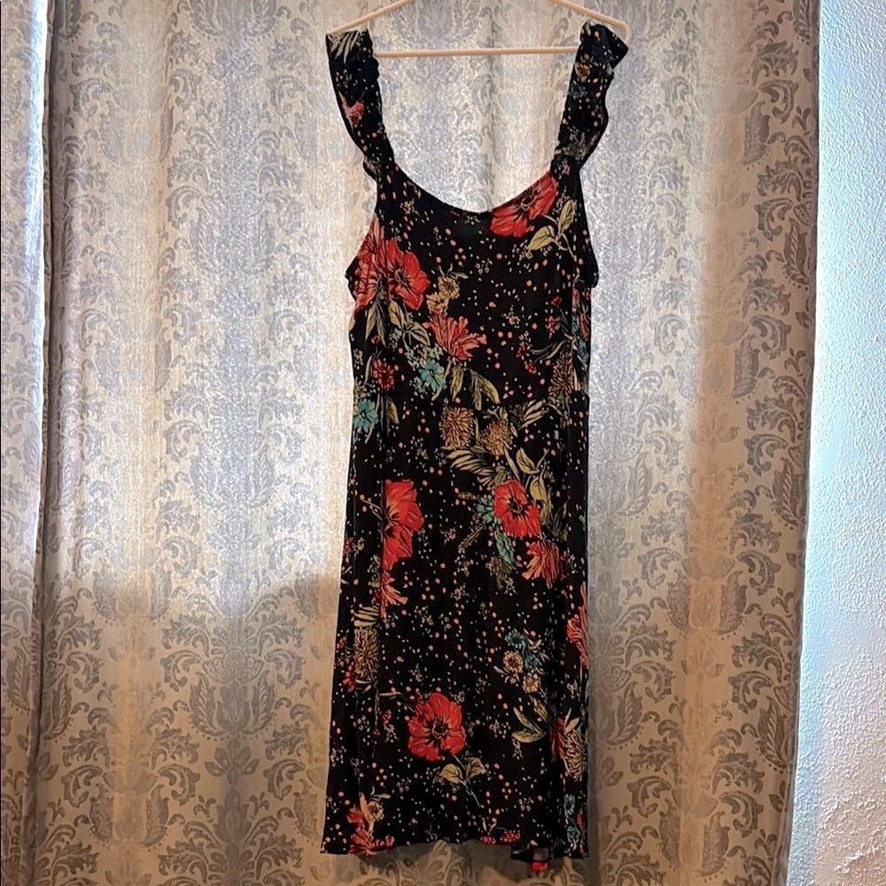 Maurices Black and Red Sleeveless Sundress for Weddings
